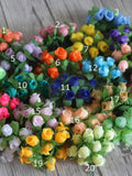 Bunch of 12-Miniature Millinery Wired Pomegranate Flowers Bunch Silk Artificial Flower Bridal Hair Accessories Crown,Party Wedding Decor silk flower
