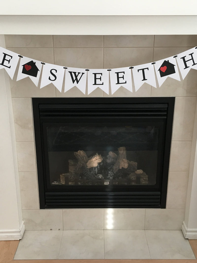 Home Sweet Home Banner: Housewarming Party Decoration house warming flower