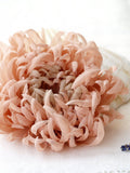 Blush Pink Silk Flower Brooch - Handmade Chrysanthemum Shoulder Pin Large Fabric Flowers - Unleashing Joy with My Flower Accessories :) silk flower