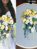 Custom Hand Embroidered Wedding Bouquet Bouquet