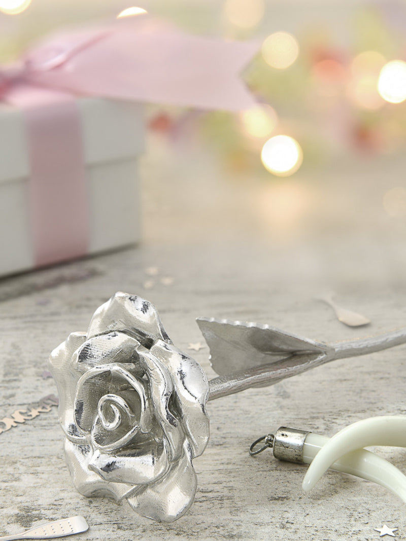 14th Anniversary Cast Metal Rose Ð Everlasting Love Gift ANNIVERSARY