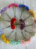 Bunch of 6 - Millinery Silk Flower Bouquet Flower Arrangements Wired Flower Bridal Hair Accessories,Carnation Flower Wedding Crown silk flower