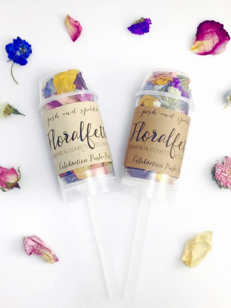 Flower Confetti Popper Biodegradable, Confetti Poppers Wedding, Floral Confetti Push Pop, Flower Petal Confetti Bomb, Flower Girl Confetti wedding flower
