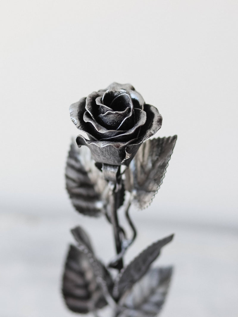 Handmade Metal Rose  The Perfect Gift, Every Time. Steel Rose (Silver) ANNIVERSARY