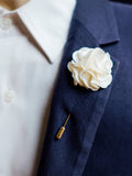 Flower Lapel Pin In Many Colors, Men Suit Brooch, Wedding Lapel Pin, Needle Brooch, Ruffle Lapel Pin, Flower Boutonniere, Usher Brooch wedding flower