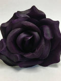 Silk Rose Heads, 12pcs, Eggplant Artificial Flowers silk flower