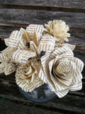 Custom Song Lyric Bouquet. CHOOSE YOUR SONG! Valentine, Anniversary, Wedding, Centerpiece, Gift For Mom. ANNIVERSARY