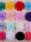 2.8" Artificial Chiffon Silk Flowers For Baby Girls Hair Clips Accessories Soft Petal Peony Fabric Flowers For Headbands silk flower