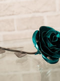 Personalized Emerald Green Metal Rose Ð Iron 6th or Steel 11th Anniversary -  May Birthday Gift ANNIVERSARY