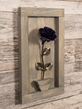 Personalized Gift - Framed Purple Metal Rose for Iron 6th Anniversary ANNIVERSARY