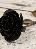 Personalized Gift - Hand-Forged Black Metal Rose - Iron Anniversary - Christmas Gift for Mom - 30th Birthday For Her - 50th Birthday Gift ANNIVERSARY