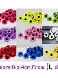 50-100-200PCS Gerbera Tiny Daisy Heads Artificial Silk Flower 4cm Wholesale Lot Mini Sunflowers- for DIY Crafts Gift Box Scrapbook Decor silk flower