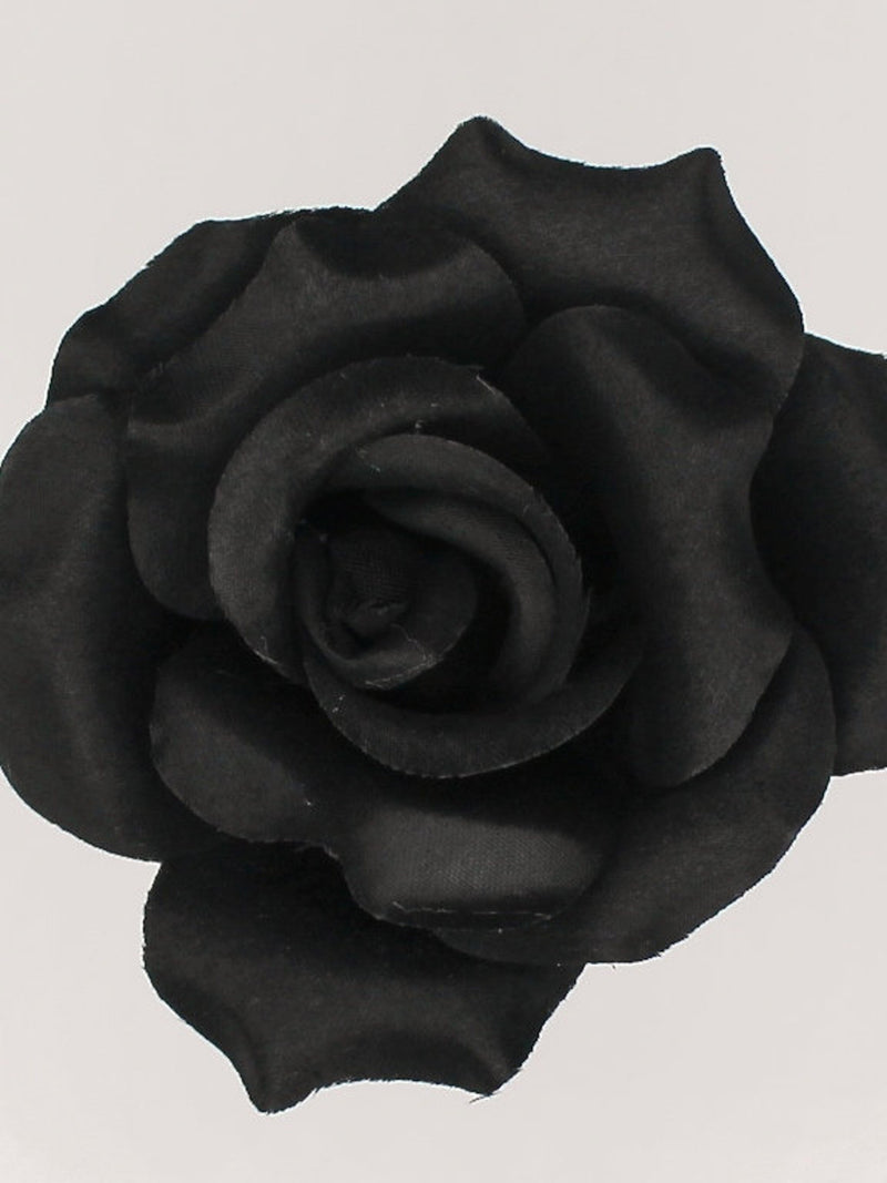 Silk Rose Heads, 12pcs, Black Artificial Flowers silk flower