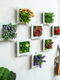 Artificial Flower Fake Plants Wall Hanging Decor,Fake Succulent Plant Frame for Bedroom,Restaurant faux plants