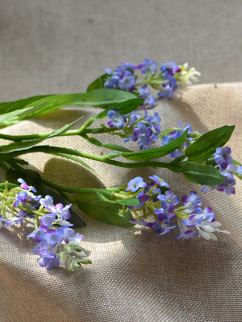 Silk Blue Purple Lavender Small Blue Flowers Floral Arrangement Fillers silk flower