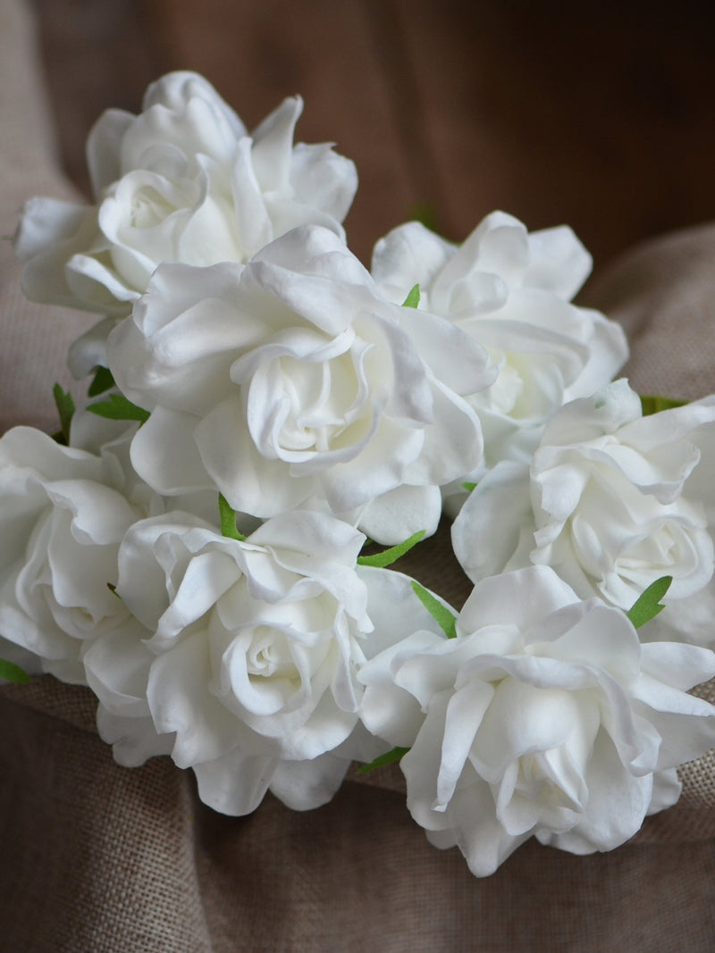 White PU Gardenias Real Touch Gardenia DIY Wedding Flowers Silk Bridal Bouquets Wedding Centerpieces wedding flower