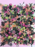 Handmade Silk Flower Wall Panel: Pink Rose Wedding Backdrop silk flower