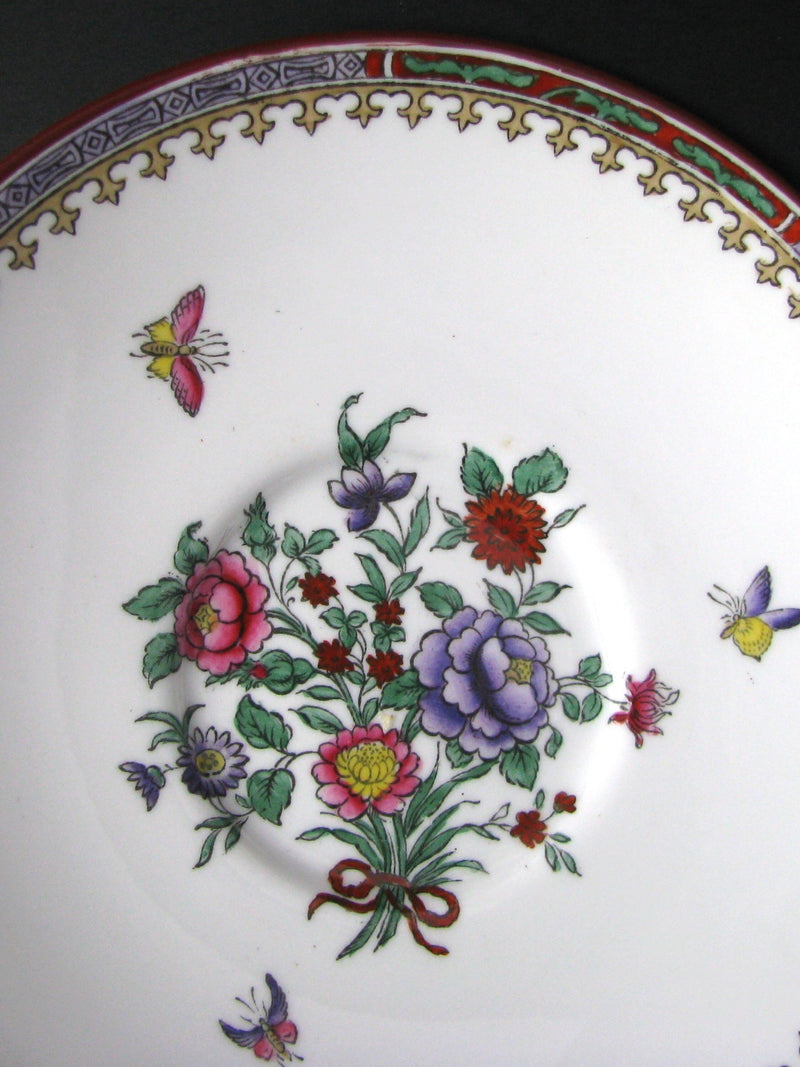 Spode Lowestoft Flowers Saucer flower spore