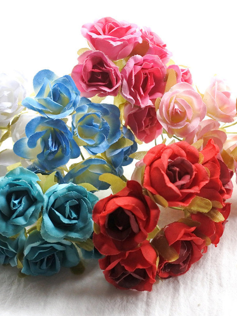 Artificial  flowers Silk flowers  Mini Vintage rose for wedding Fake flowers Millinery Crafting,Scrapbooking,Home decor,Floral Arrangements silk flower