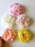Silk Peony Flower Head: DIY Millinery Flowers (6.3'' Diameter) silk flower
