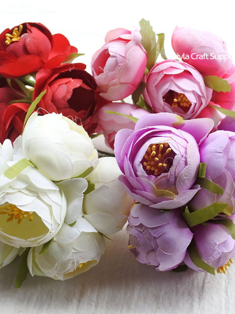 Artificial  flowers Silk flowers  Mini Vintage Buds for wedding Fake flowers Millinery Crafting,Scrapbooking,Home decor,Floral Arrangements silk flower