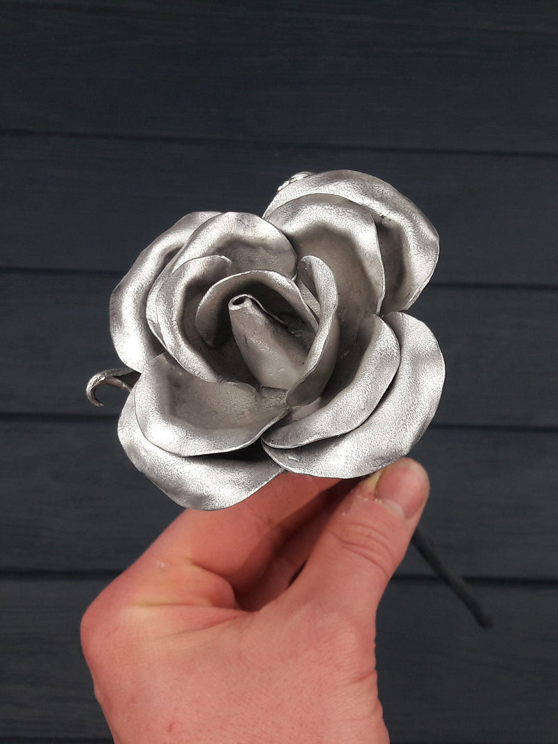 Aluminum anniversary gift, aluminum sculpture, 10th anniversary gift, aluminum rose, aluminum gifts, gift for her, 10th wedding gift ANNIVERSARY