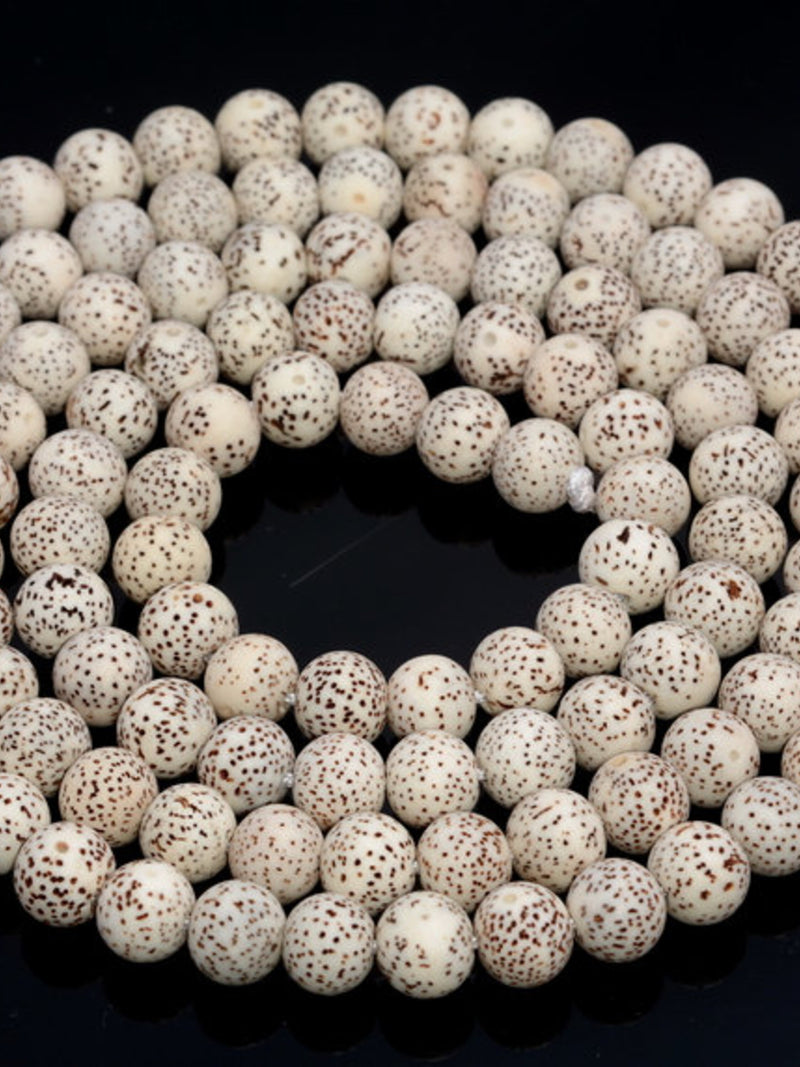 108 Beads 8mm Natural Lotus Seed Bodhi Mala Prayer Grade AAA White Brown Round Loose Beads 33 inch BULK LOT 1,3,6,12 and 50 (80006818-400) seeds bulk