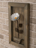 Personalized Gift - Framed Metal Daisy for Wood 5th Anniversary ANNIVERSARY