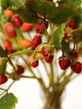Wild strawberry plant -artificial berries out of cold porcelain faux plants