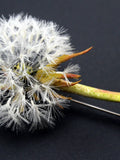 Silk Dandelion Brooch: Botanical Lapel Pin, Summer Wedding silk flower