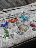 LOTUS FLOWER Wine Glass Charms | Wine Charms Set of 6 | Lotus Flower | Yoga | Tranquility | Meditation | House Warming Gift | Secret Santa house warming flower