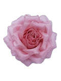 M&S Schmalberg 3.5" Pink Silk Rose Flower Brooch Pin - Made in USA silk flower