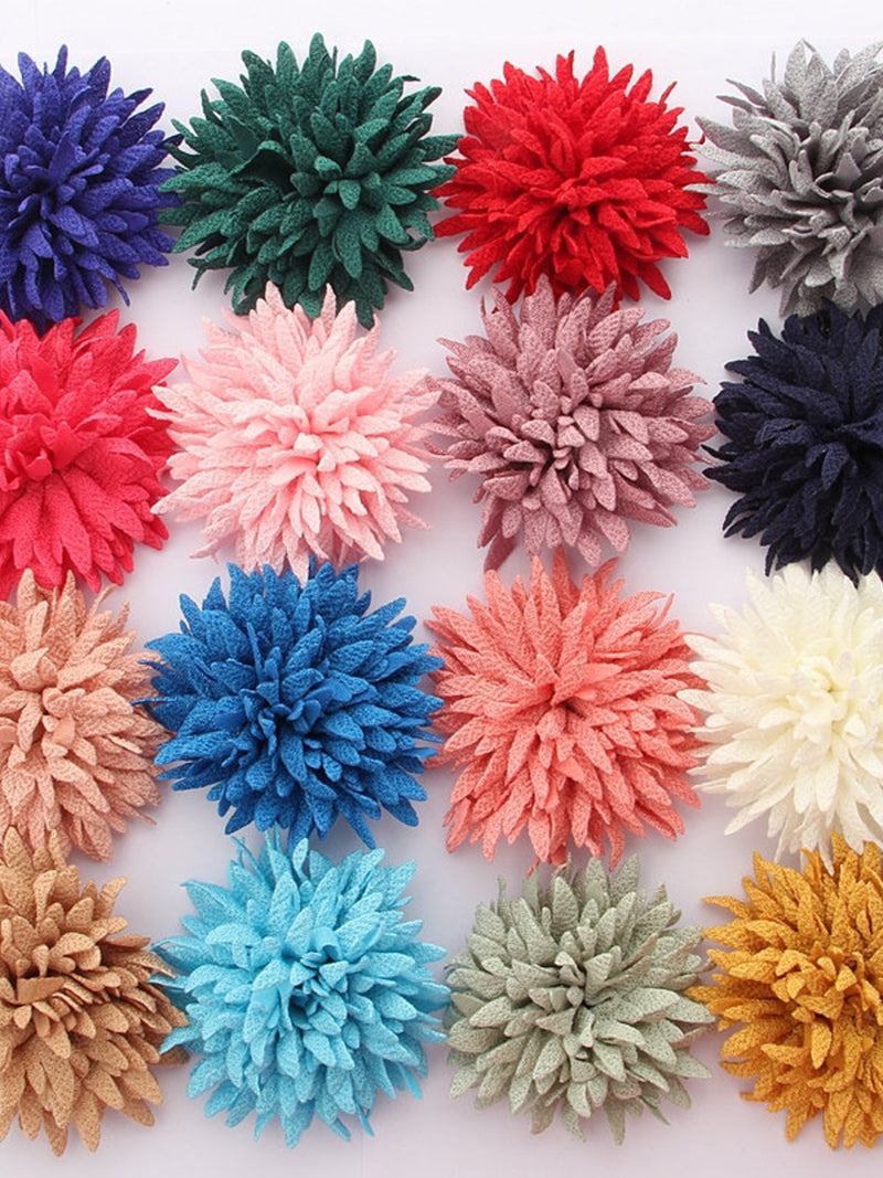 7cm 2.75" Vintage Fabric Bark Flowers For Hairpins Silk Satin Flower For Headbands Accessories Boutique silk flower