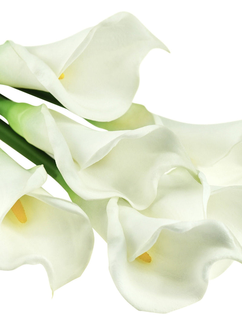 Real Touch Calla Lilies Ð 25" White Faux Flower Stems, Wedding Bouquet Bouquet
