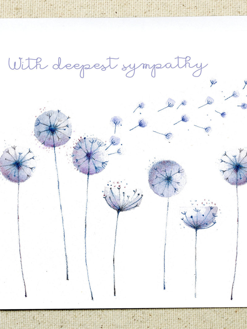 Simple Sympathy Card featuring delicate blue flowers sympathy flower