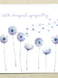 Simple Sympathy Card featuring delicate blue flowers sympathy flower