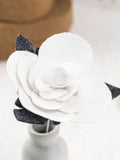 Linen Flower 4th Anniversary Gift For Her - White ANNIVERSARY