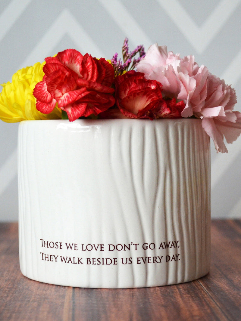 Sympathy Gift, Sympathy Candle, Sympathy Votive or Sympathy Vase - READY TO SHIP- Those We Love DonÕt Go Away, They Walk Beside Us Every Day sympathy flower