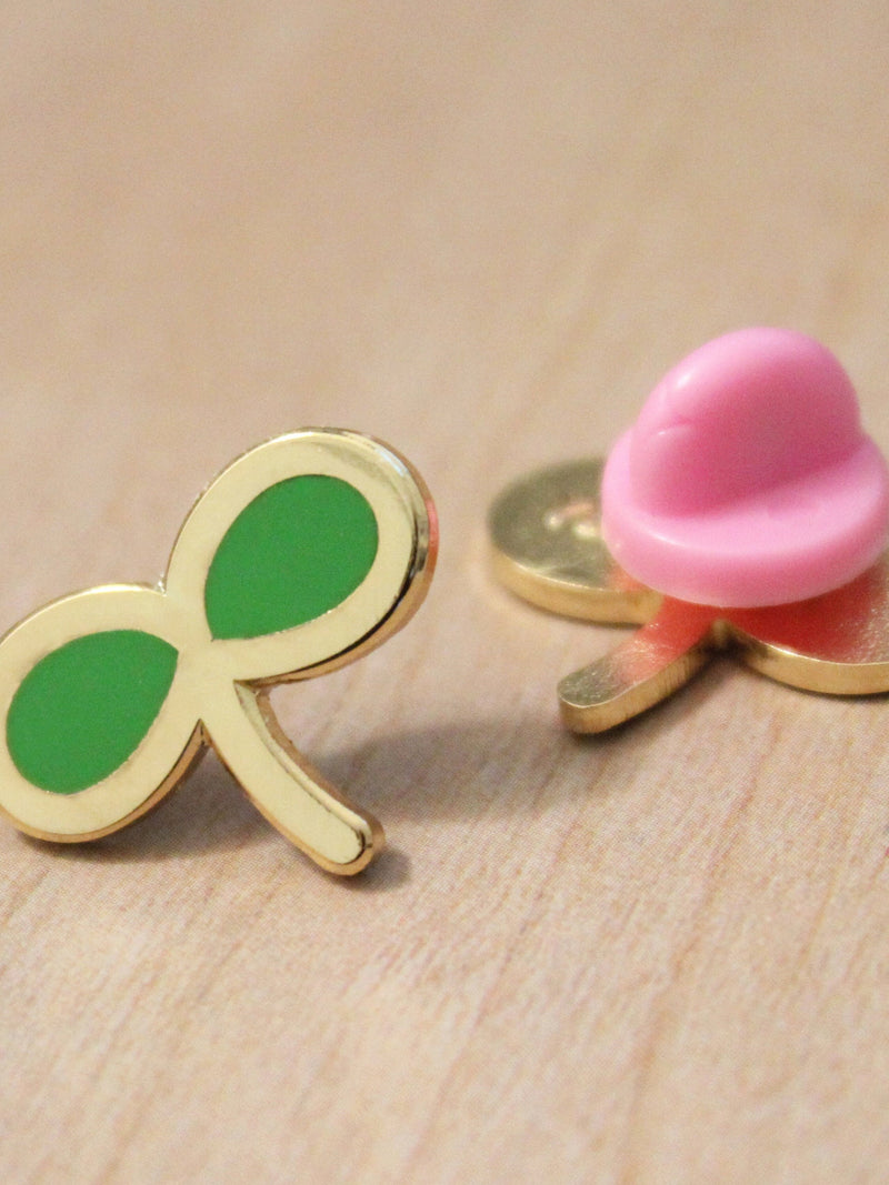 Sprout enamel pin | cute kawaii plant lapel brooch flower spore