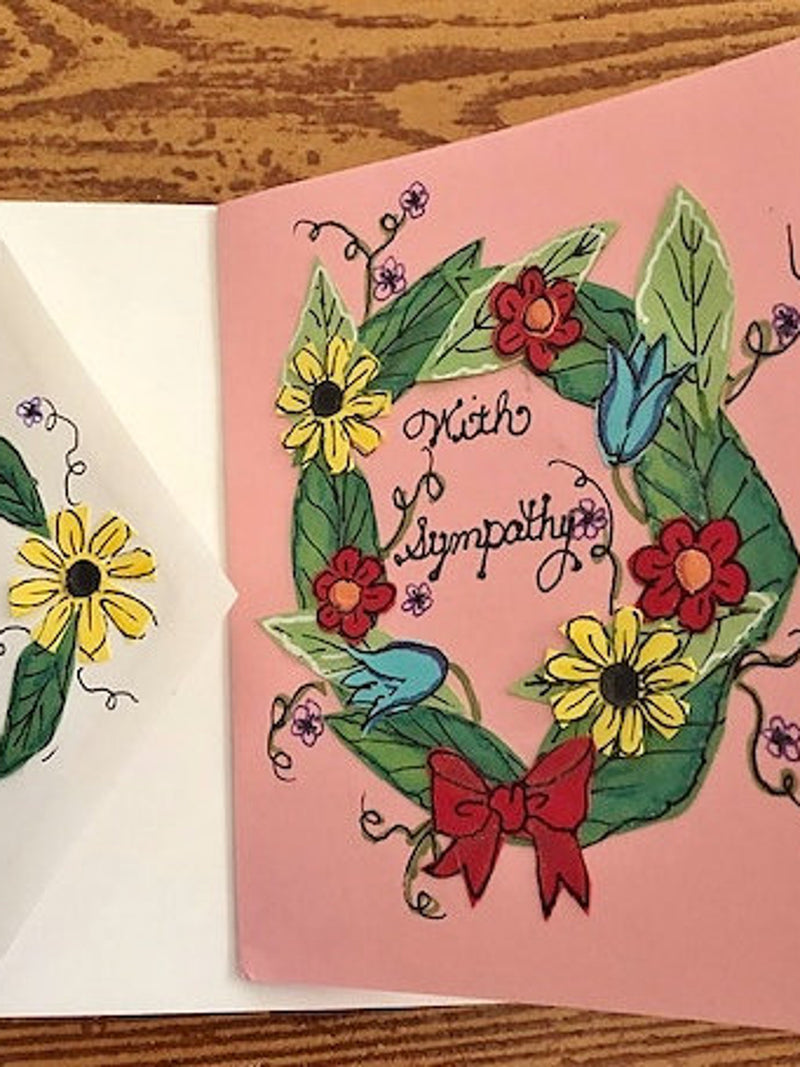 Lovely Sympathy Flower Pop-Up Card by Cherie sympathy flower