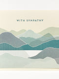 Coastal With Sympathy Letterpress Condolence Card sympathy flower
