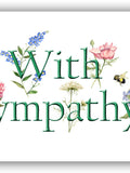 Sympathy cards - botanical watercolor sympathy-  morning glory watercolor- lacecap hydrangea- unique sympathy cards- floral sympathy cards sympathy flower