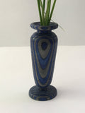 Handmade Wood Bud Vase: Modern Blue & Grey Decor, Dried Flowers house warming flower