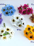 Small silk flowers Artificial poppy Fake poppy Mini bouquet Faux Poppy Silk flowers Craft poppy silk flower