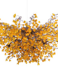 Large Yellow Floral Chandelier: Handmade Flower Resin Ceiling Lighting house warming flower