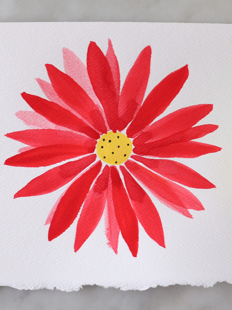 Watercolour Flower Greeting Card | Blank, No Text Card | All Occasions | Birthday | Thank You | Sympathy |  Anniversary | Celebration | sympathy flower