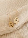 Birth Flower Earrings ¥ Floral Signet Charm Earrings ¥ Minimalist Flower Jewelry ¥ Birthday Gift ¥ Bridesmaid Gifts ¥ Gift for Her ¥ CM56 birthday flower