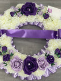 Artificial Flowers Wreath Funeral Tribute Memorial Christmas Grandma round wreath grave large ring sympathy flower