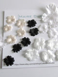 Silk Satin Cherry Blossom Flowers: 3D sew on Fabric Petals silk flower