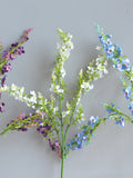 28" Faux Mint Herb Flower Stem, White Blue Purple Artificial Small Flowers, Plant, Flower Fillers, Wedding/Home Decoration | Gifts faux plants
